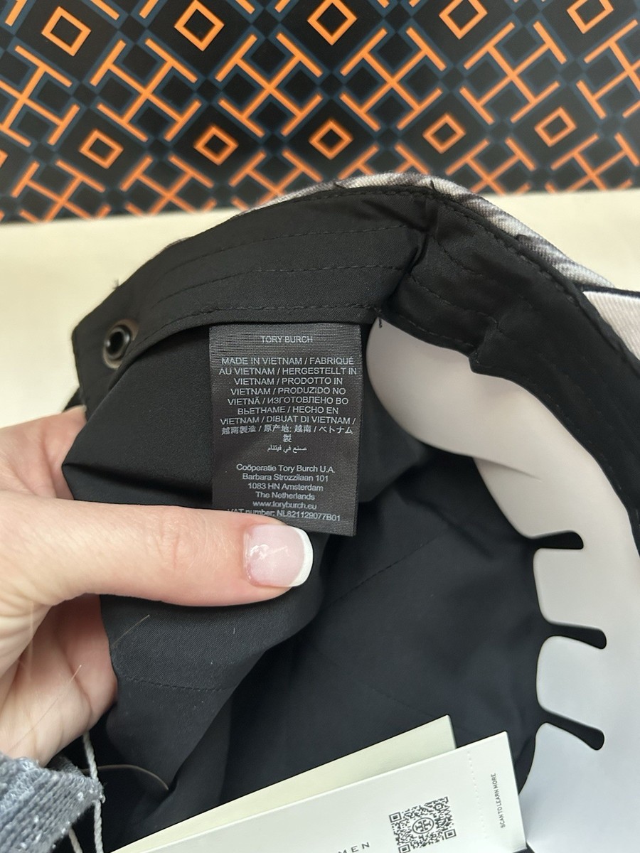Tory Burch Cat Printed Baseball Cap Hat Gray Cat Portrait  display picture 3