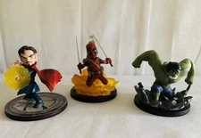Marvel Q-Fig Doctor Strange, Hulk & Deadpool Lootcrate Quantum Mechanix