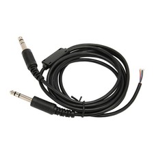 1 Dual GA Plug Aviation Headset Cable Durable 6.6ft For Pilots