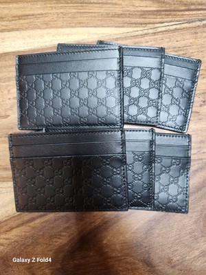 Gucci GG Supreme Kartenetui Leder - Schwarz mit kleinem Gucci Monogram