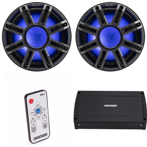 Kicker (2) 51MWE124 - MWE 12-Inch Premium Marine Subwoofer (Enclosure) 4-ohm ...