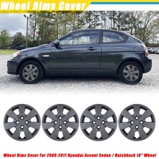 14 Hubcap Black Matte Wheel Covers For 2008 2009 2010 2011 Hyundai Accent 14 Hubcap Black Matte Wheel Covers For 2008 2009 2010 2011 Hyundai Accent