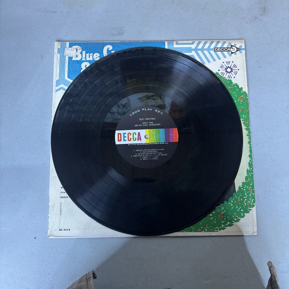 Ernest Tubb And His Texas Troubadours: Blue Christmas LP (1964 DL 4518) Decca  - Image 3 of 4