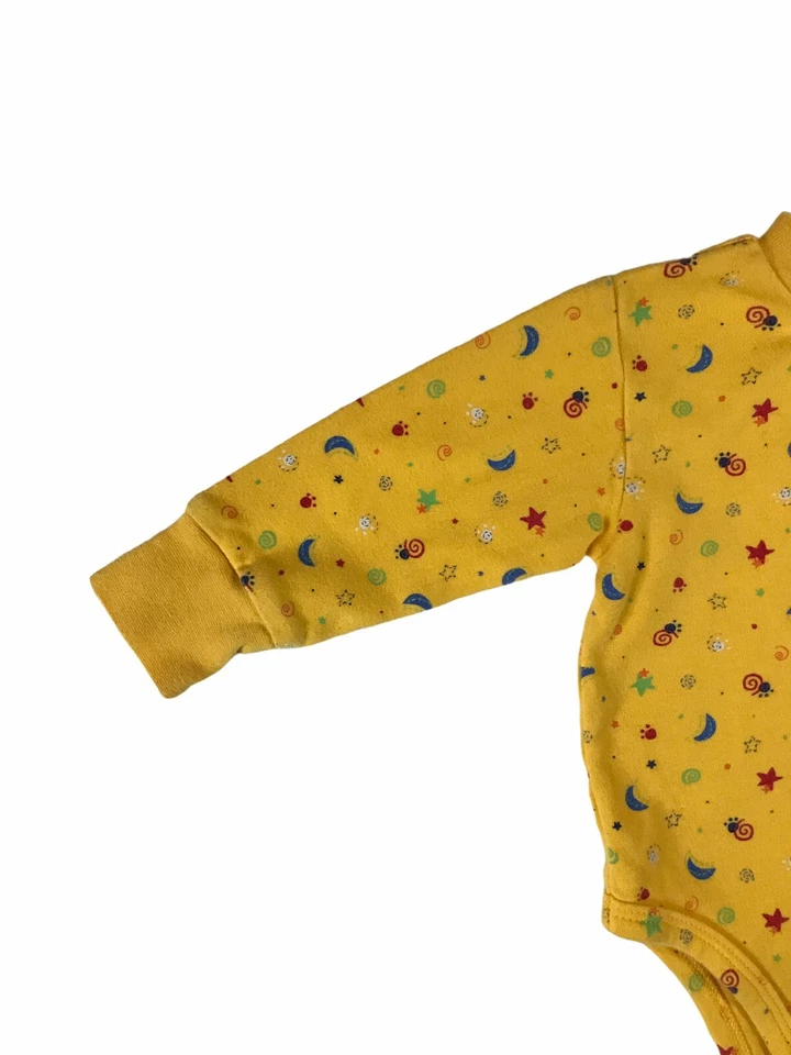 Una pieza por primeros momentos - niños pequeños talla 3-6 meses - amarillo con luna y estrellas Foto 3 de 4
