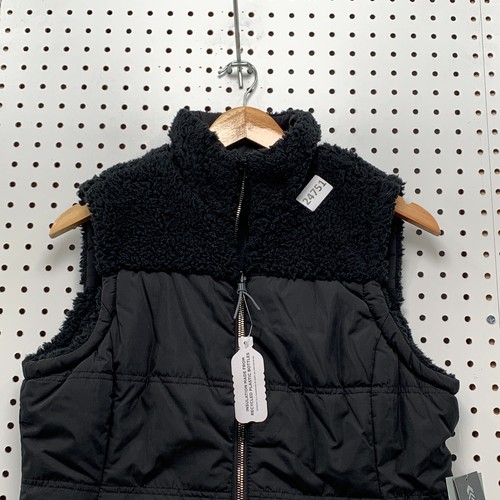 NEW Free Country Reversible Vest Puffer Jacket Black Womens Small Sherpa 19x28 - Picture 2 of 20