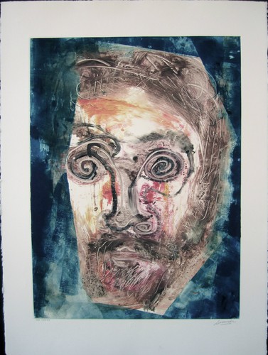 Arthur Secunda "Ron Carter," 2010, Color Monotype - Foto 2 di 6