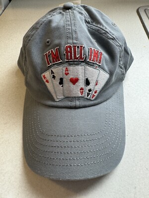 POKER TOUR ''I'm ALL IN'' 4 ACES (Adjustable) Cap TEXAS HOLD'EM NO LIMIT