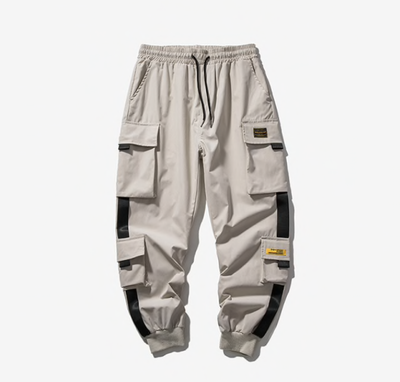 Pantalon Cargo Homme Slim – Ceinture élastique, Multipoches, Tissu Léger | Style Militaire Décontracté Pour Loisirs, Voyage, Quotidien