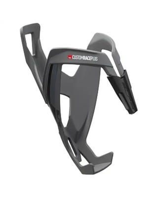 Elite Flaschenhalter Custom Race Plus Soft Touch, Grau / Logo Schwarz (Matt)