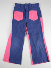 Vintage 70s flared bell bottoms Jeans Child 6 Kmart Hong Kong Hipster Hippy Pink