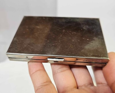 Silvertone Calling/Business Card Note Holder hinged - B7