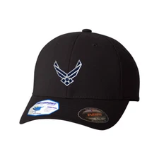 Flexfit Hats for Men & Women Air Force Emblem Embroidery Dad Hat Baseball Cap
