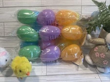 18pcs Easter Empty Eggs Plastic Holiday Seasonal DIY Decoration-Easter Eggs S32