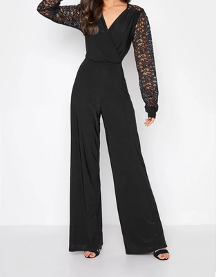 LTS DAMEN JUMPSUIT MIT SPITZENÄRMELN NEU