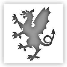 Dragon 3 Britain Mythology Stencil - Choose a Size - Laser-Cut Reusable Plastic