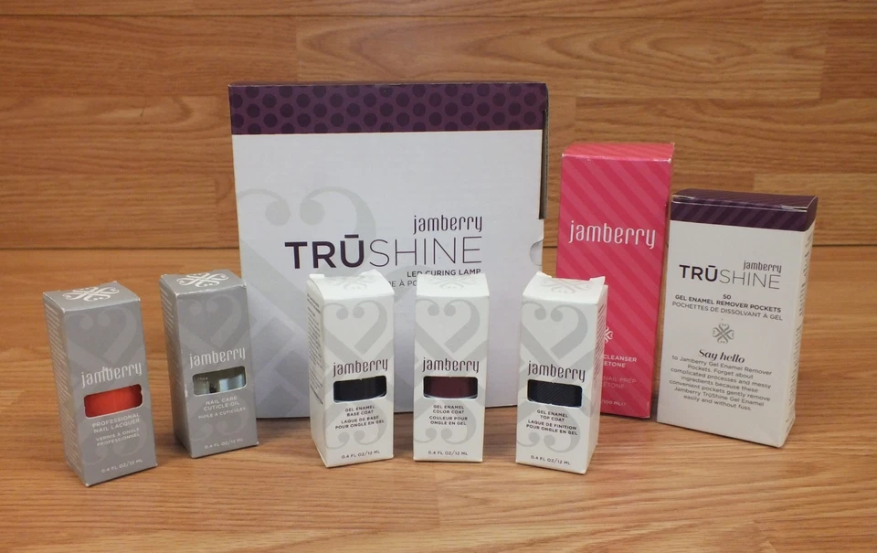 Lote de Lámpara de Curado LED Jamberry TruShine + Paquetes Removedores de Esmalte, Capa de Gel y Más Foto 2 de 4