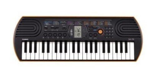 Casio Mini Keyboard SA-76 44 key Black & Orange Electronic Battery