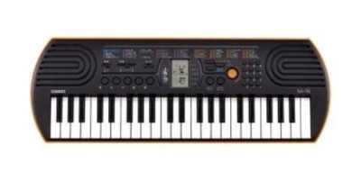 Casio Mini Keyboard SA-76 44 key Black & Orange Electronic Battery