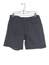 Vintage Womens 8m Lee Women Regular Fit Shorts Mid Rise Navy Blue Pin Stripe