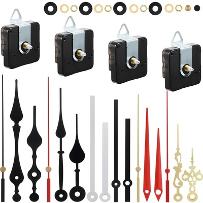 Uhrwerk, Zeiger, DIY Wanduhr Mechanismus, Batteriebetrieben, 13 mm, 4 Stück