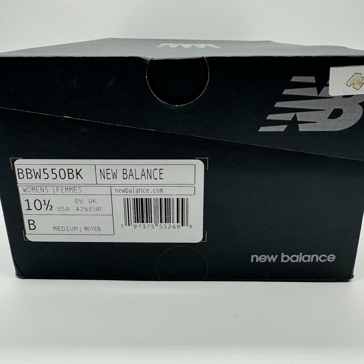 New Balance 550 White Linen BBW550BK Size 10.5 Women / 9 Men