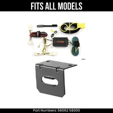 For 08-10 Scion xB 4 Pin Trailer Wire Plug & Bracket Fits All Models Curt Kit