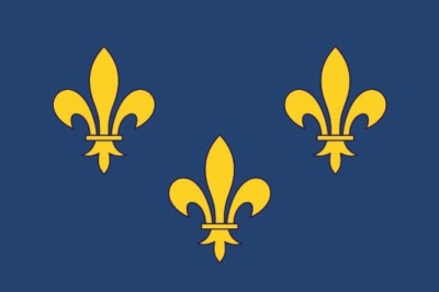 Aufkleber Ile de France Fleur de Lys Flagge Fahne 8 x 5 cm Autoaufkleber 