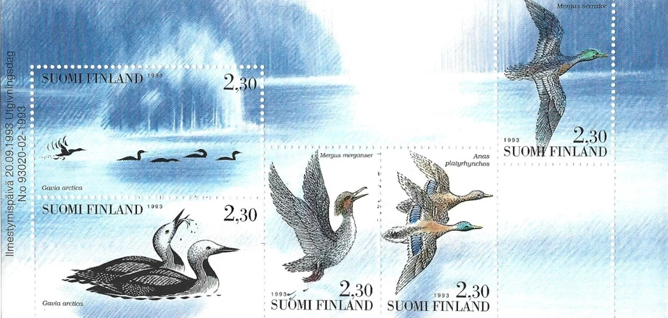 Finland 1993. Birds. Booklet  Sc# 925a,  MNH - Image 3 of 4
