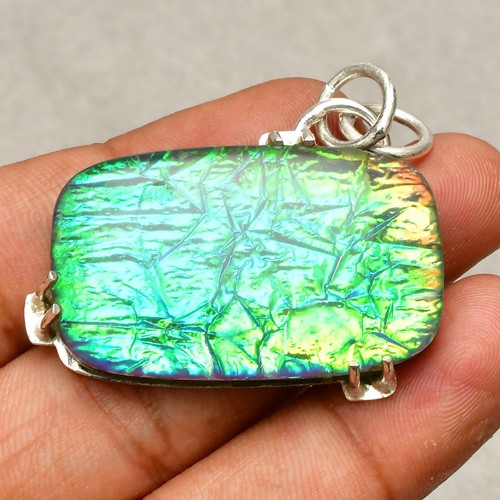 Triplet Opal Gemstone 925 Sterling Silver Handmade Jewelry Pendant 1.38" - Picture 3 of 8