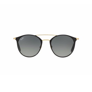 ray ban round sunglasses black and gold