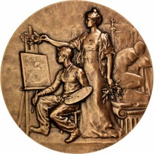Monnaie de Paris-Médaille en Bronze" Dessin**(50mm)-Art-Culture-Baudichon