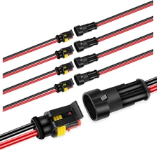 Nilight GA0007 1 2Pin Way 16AWG Waterproof Wire 1.5Mm Series Terminal Connector-