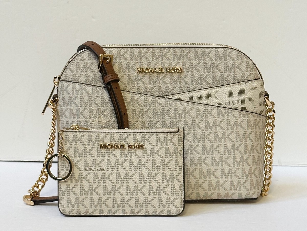 MICHAEL KORS JET SET TRAVEL DOME CROSSBODY BAG + COIN WALLET MK