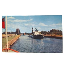 Postcard The Canadian Lock Waiting For Traffic On The Canadian Lock Chrome