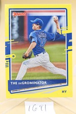 2020 Panini Donruss - Nickname Variation Yellow The deGrominator #71 Degrom NM+