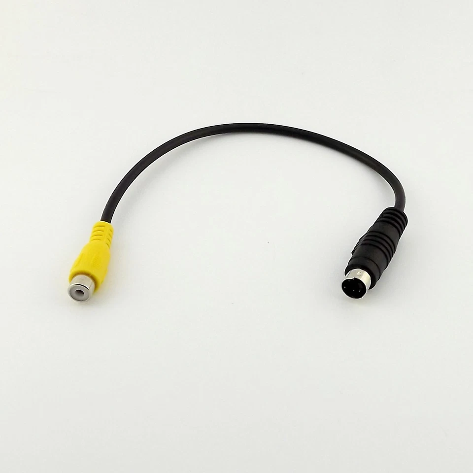 1x Mini DIN 4 Pin S-Video Male To AV TV RCA Female M/F Audio Video Adapter Cable - Image 2 of 4