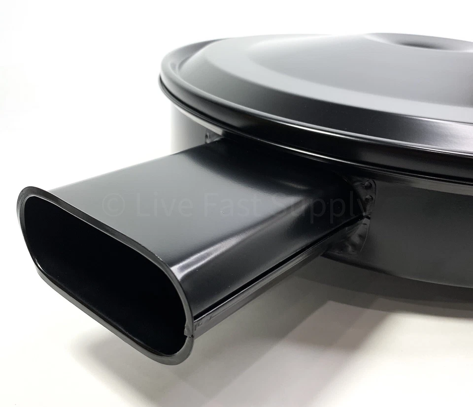 Limpiador de aire de snorkel doble tapa negra para Chevy Camaro 1970-1972 Foto 2 de 4