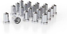 33mm Push-on Lug Nut Covers Abs Chrome Plastic Fits Semi Truck 3 18 Inch 20pcs
