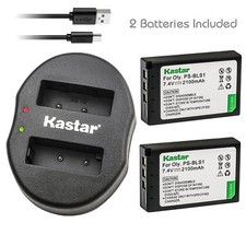 BLS-1 BLS1 Battery or Dual Charger for Olympus E-PL1 E-PL1s E-PL3 E-PM1 E-600