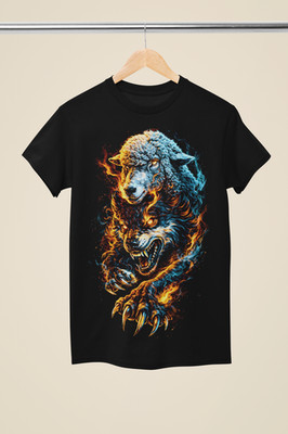 Wolf in Sheep's Clothing T-Shirt Unisex Fire Ice Dark Black Graphic Tee