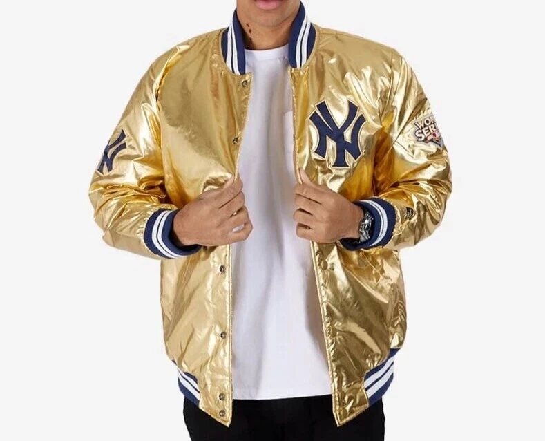 New York Yankees Gold Satin Jacket