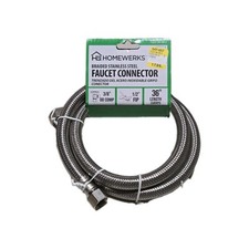Homewerks 36" Faucet Supply Line 1/2FIP 3/8 OD COMP Braided Stainless Steel PVC