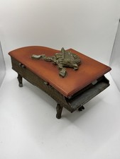 Vintage 1930/40s Butterscotch Bakelite Catalin Piano Jewelry Music Box-Works