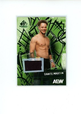 2025 UD SP Game Used AEW Dante Martin #28 Green Memorabilia Relic A