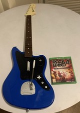 RARE ROCK BAND 4 FENDER JAGUAR GUITAR + GAME (XBOX ONE/X/S) WORKING *NO STRAP*