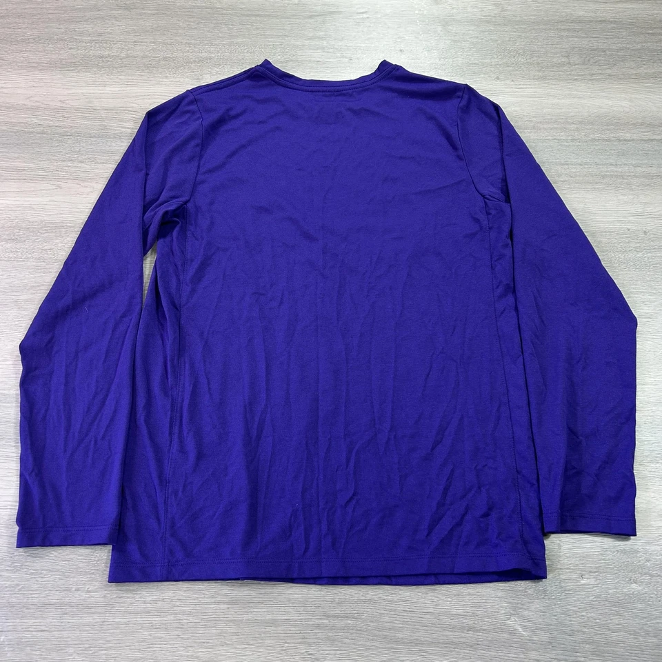 Camisa Sacramento Kings Juvenil Grande Púrpura NBA Nike Dri Fit Manga Larga Foto 2 de 4