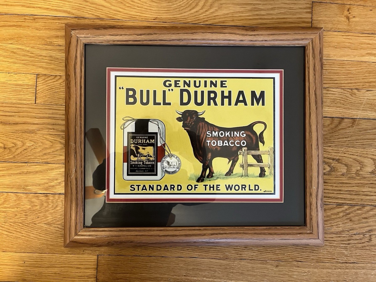 bull durham tobacco Vintage Bull Durham Genuine Smoking Tobacco Print Framed Standard Of The  World