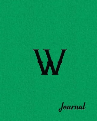 Titel: W Journal: Green Writing Journal Leather Look 8x10 Softcover