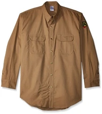 Stallon FS7 FR Work Shirt Flame Resistant Cotton Khaki X-Large Durable Wear
