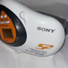 SONY S2 WALKMAN SRF-M80V Sports Digital Radio TV Weather FM-AM Band Belt Clip